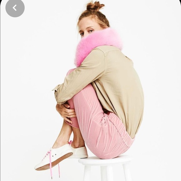 NWT J.Crew Hibiscus Pink Faux Fur Stole Scarf - Picture 5 of 9